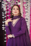 Purple Naina Chinnon Silk Bandhani Set
