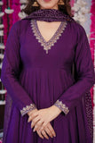 Purple Naina Chinnon Silk Bandhani Set